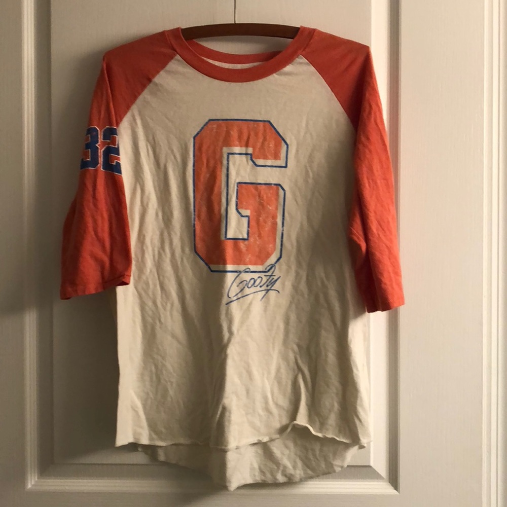 Disney Orange and White Goofy Shirt